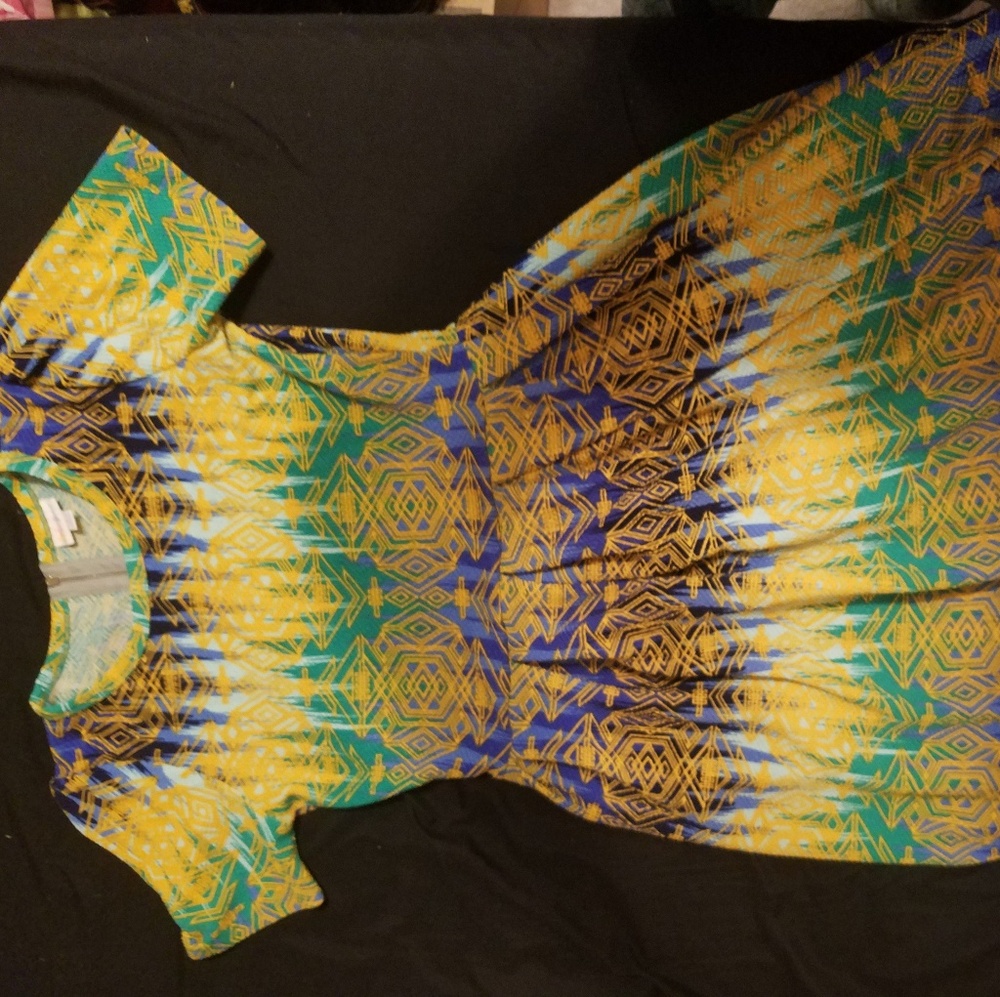 Lularoe amelia size large patterned dress new